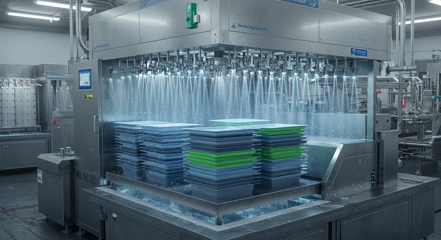 À Villeneuve-la-Garenne, un lave-vaisselle géant nettoiera les couverts de 160 000 repas de cantines en Île-de-France. Découvrez ce projet high-tech unique !