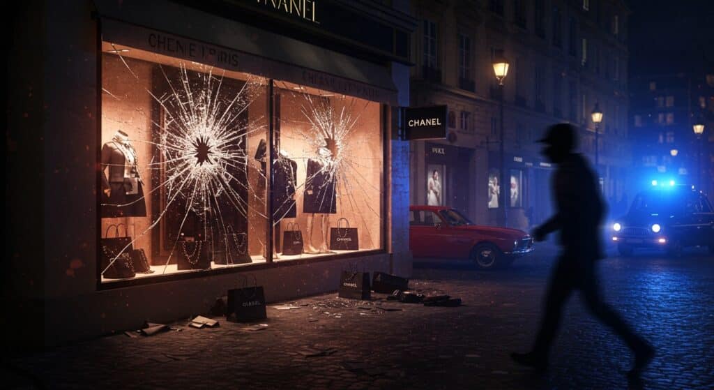 Vol Audacieux Chez Chanel : Braquage à la Voiture-Bélier