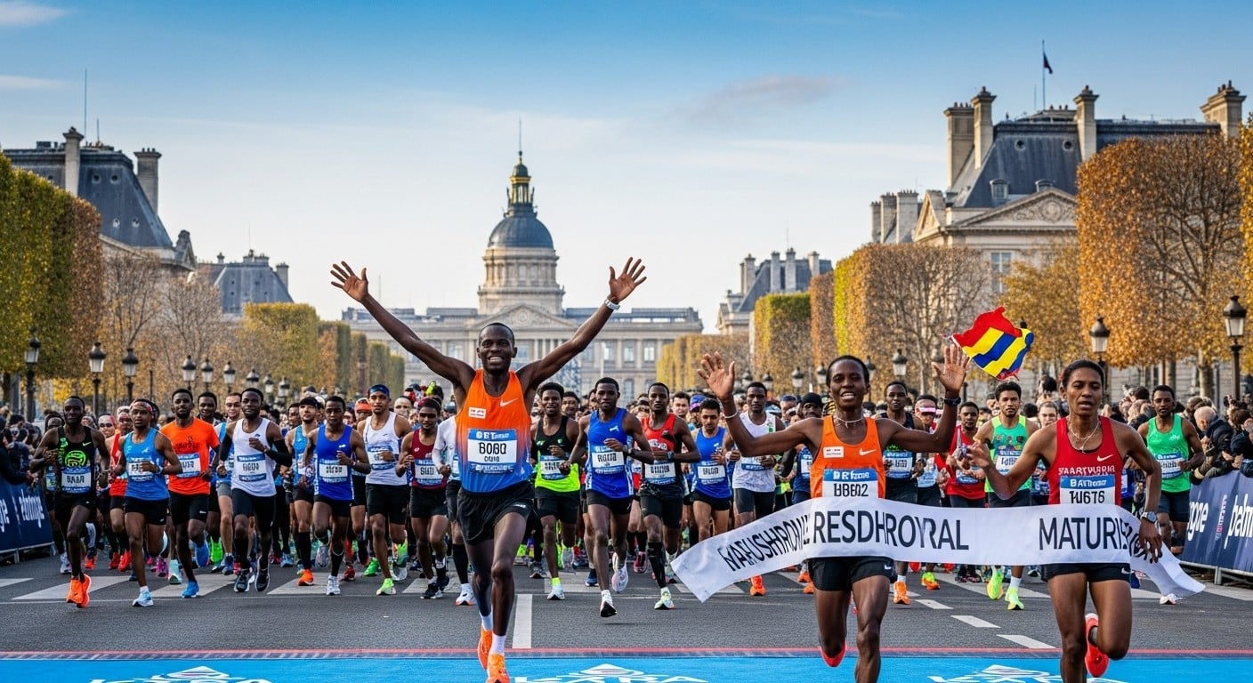 Découvrez les résultats détaillés des 10 km de Paris Centre 2025 avec 16 000 coureurs, victoires de Noah Schutte et Marie Perrier. Analyse complète et classements !