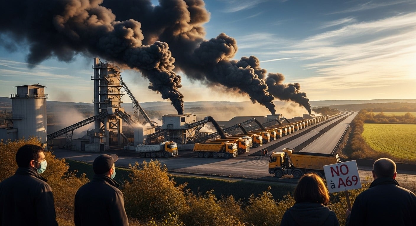 Les centrales d’enrobé bitumineux tournent déjà sur le chantier controversé de l’A69. Riverains inquiets, opposants furieux, habitants résignés : plongée au cœur d’un dossier qui divise le Sud-Ouest.
