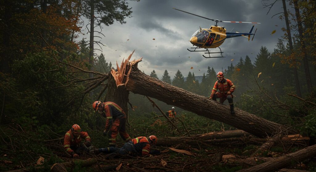 Accident Arbre Saint-Cyr-sur-Morin : Deux Blessés Graves