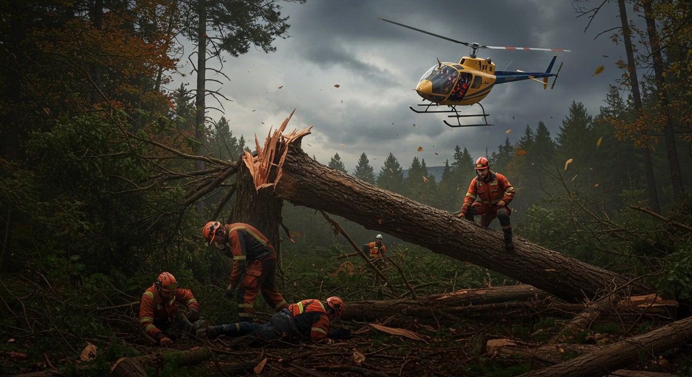 Découvrez le drame à Saint-Cyr-sur-Morin : deux hommes grièvement blessés par un arbre. Détails choc, enquête en cours et leçons sur les dangers du bûcheronnage amateur.