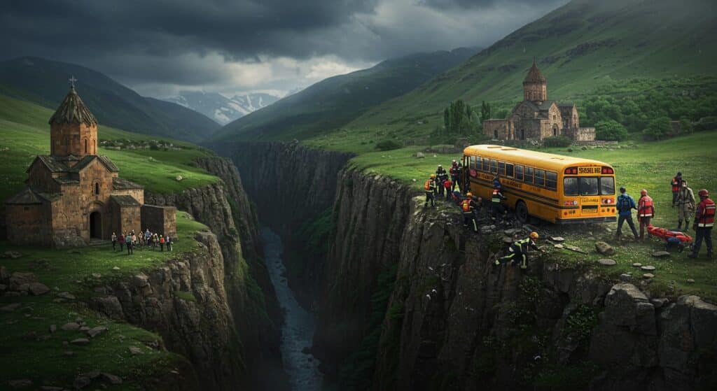 Accident Bus Arménie : 18 Étudiants Blessés dans Ravins