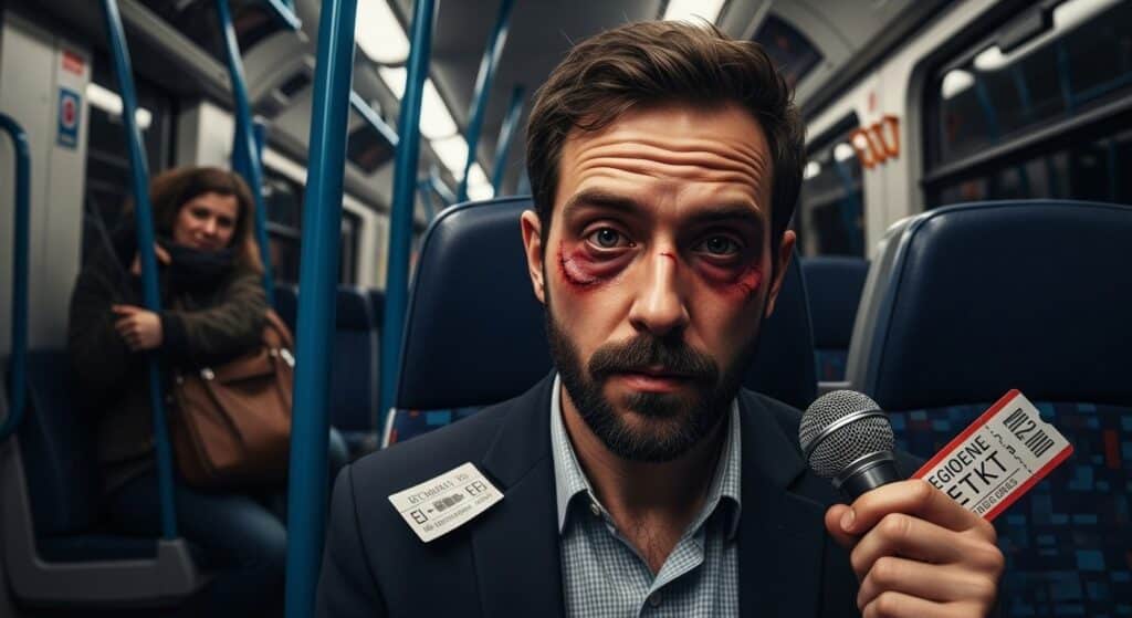 Agression Humoriste Train : Joubert Frappé en TER