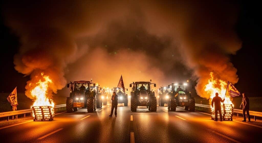 Agriculteurs en Colère : Blocages et Feux dans Toute la France