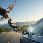 Aigle Lâche un Chat sur Pare-Brise : l’Incroyable Accident