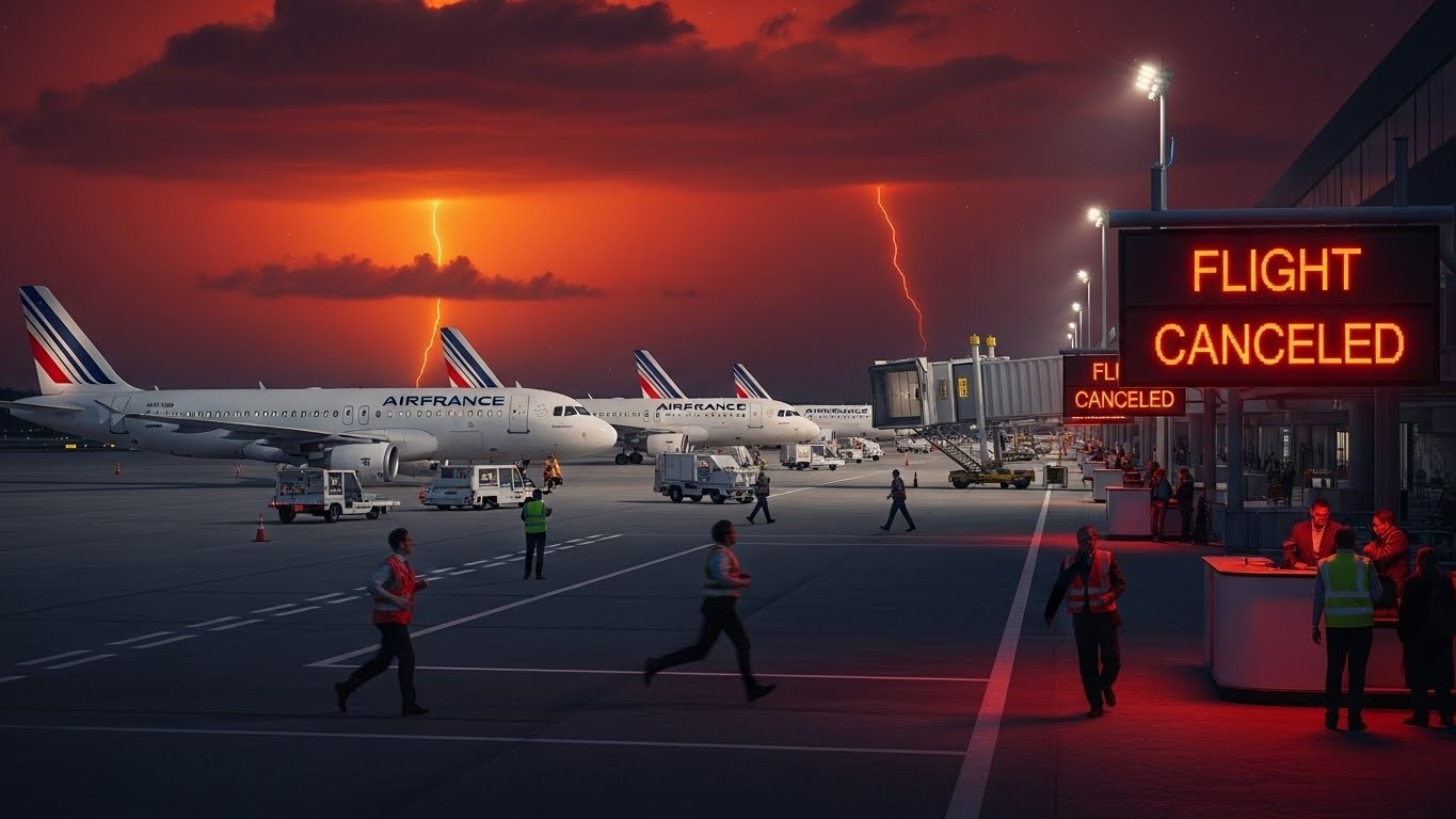 Air France cloue au sol des dizaines de vols après une alerte critique d’Airbus sur un logiciel A320 vulnérable aux radiations solaires. Retards, annulations, passagers furieux… Tout savoir sur cette crise inattendue.