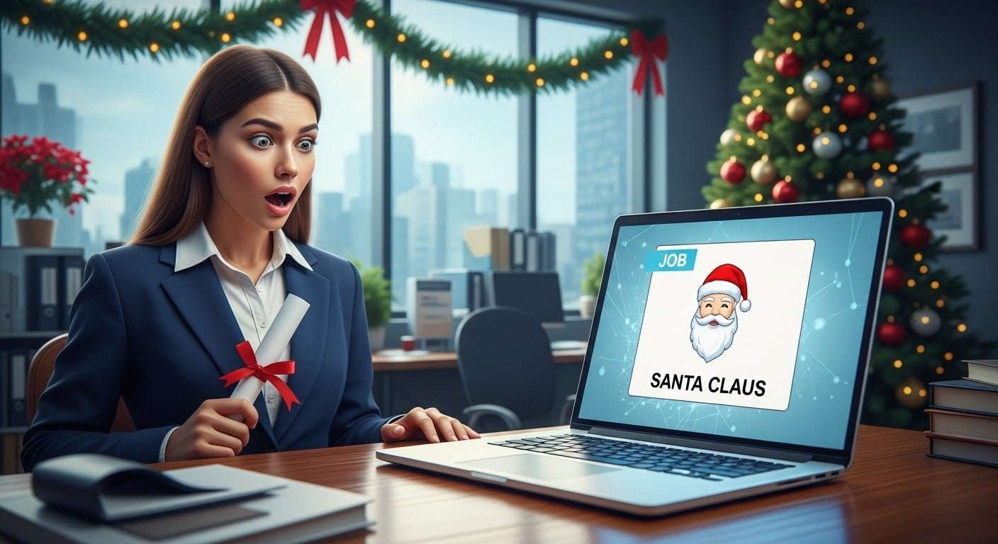 Découvrez l'histoire absurde d'une jeune diplômée en finances qui reçoit une offre de Père Noël via l'algorithme de France Travail. Quand la tech déraille dans la recherche d'emploi !