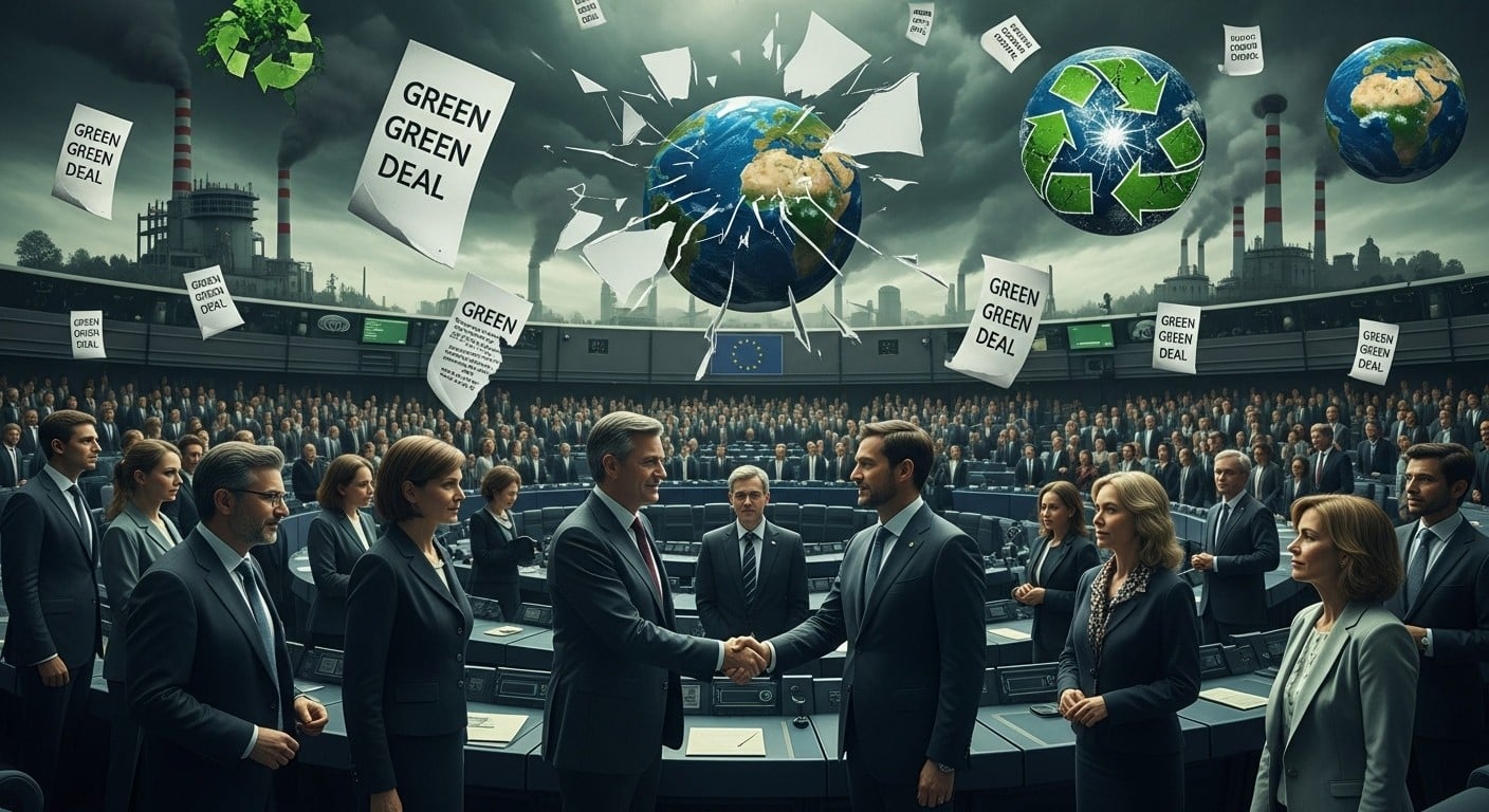 Découvrez comment la droite européenne s'unit à l'extrême droite pour affaiblir le Pacte vert. Analyse des votes, impacts sur l'environnement et l'économie. Une alliance choc qui bouleverse l'Europe.