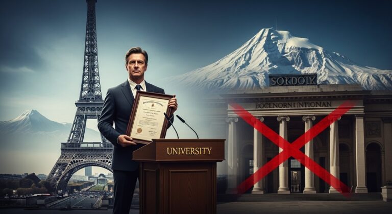 Arash Derambarsh Redeviens Docteur en Droit en Arménie