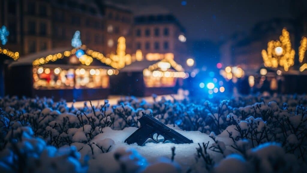 Arme et Munitions Trouvées près du Marché de Noël Strasbourg