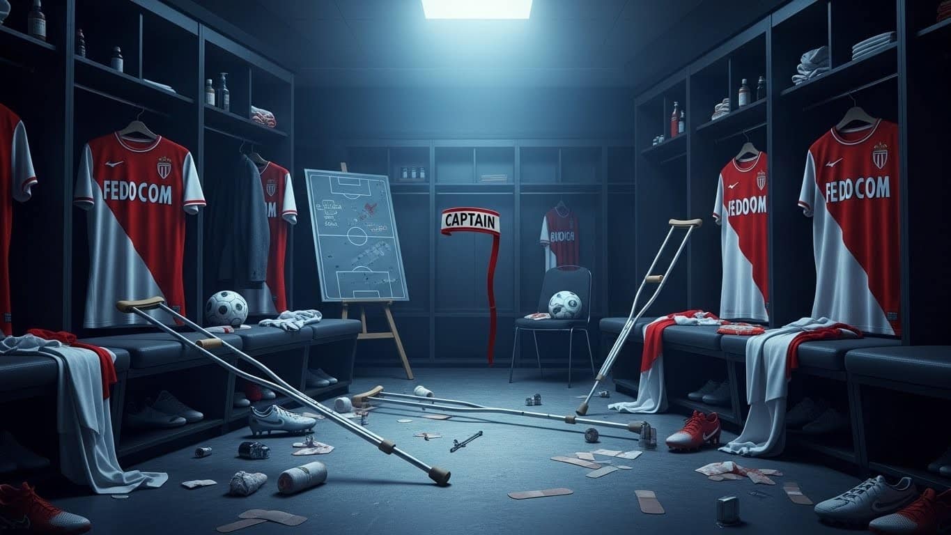 Décryptage complet de la spirale négative de l’AS Monaco : blessures en série, cadres en perte de vitesse et un collectif qui vacille en Ligue 1 et en Ligue des Champions. Analyse sans concession.