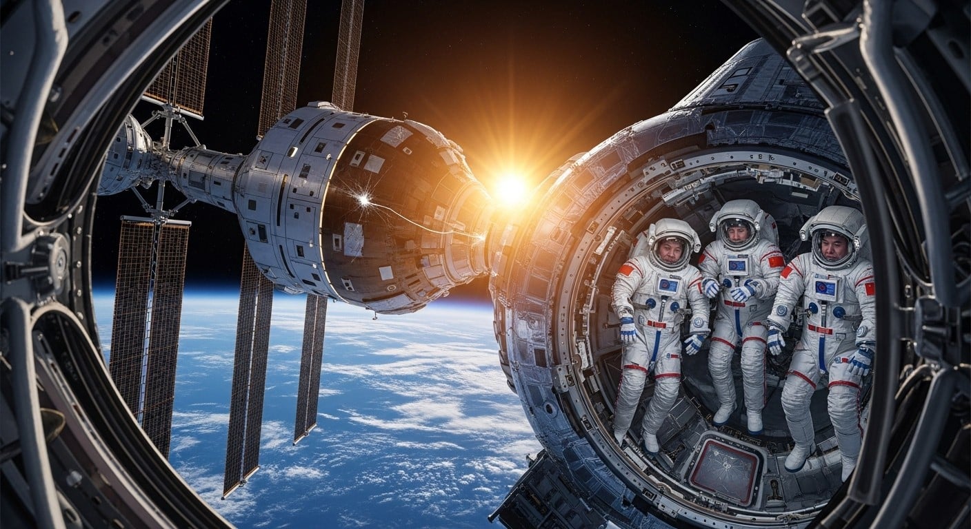 Découvrez comment trois astronautes chinois, bloqués dans l'espace par une fissure sur leur vaisseau, rentrent enfin sur Terre après des jours d'attente tendue. Une aventure spatiale haletante !
