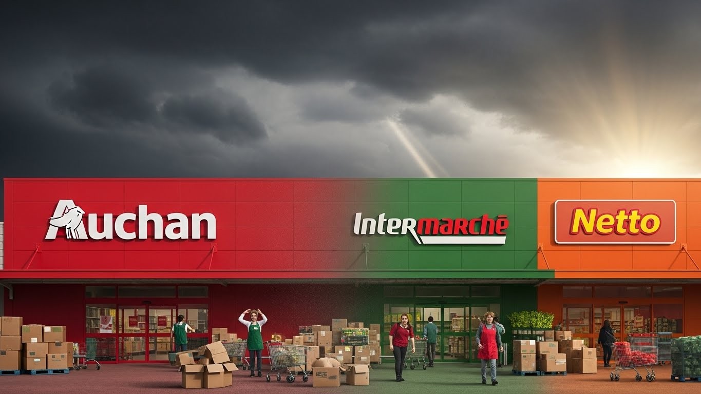 Décryptage complet : Auchan cède 300 supermarchés à Intermarché et Netto. Pas de suppressions d’emplois promises… mais les syndicats crient à la trahison. Tout ce qu’il faut savoir.