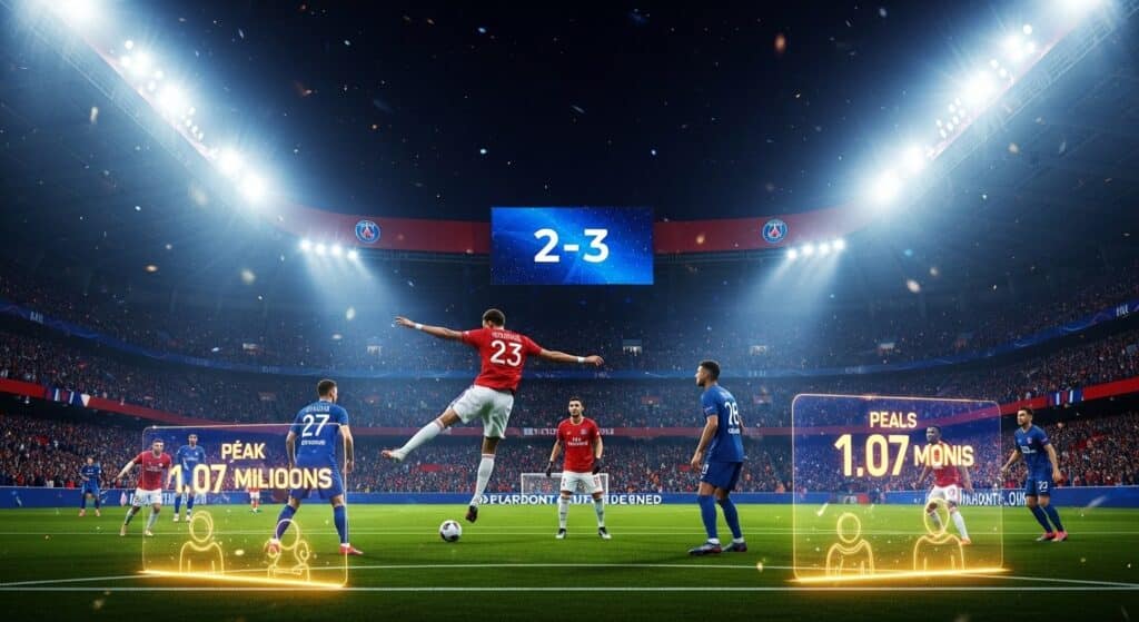 Audience OL-PSG : Pic à 1,07 Million sur Ligue 1 +