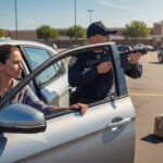 Automobiliste Aide Policier à Pourchasser Voleurs