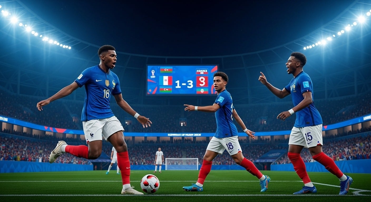 Découvrez comment les jeunes talents français ont renversé l'Azerbaïdjan 1-3 malgré un début chaotique. Analyse des performances de Zaïre-Emery, Gusto et Akliouche pour la qualif' Mondial 2026.