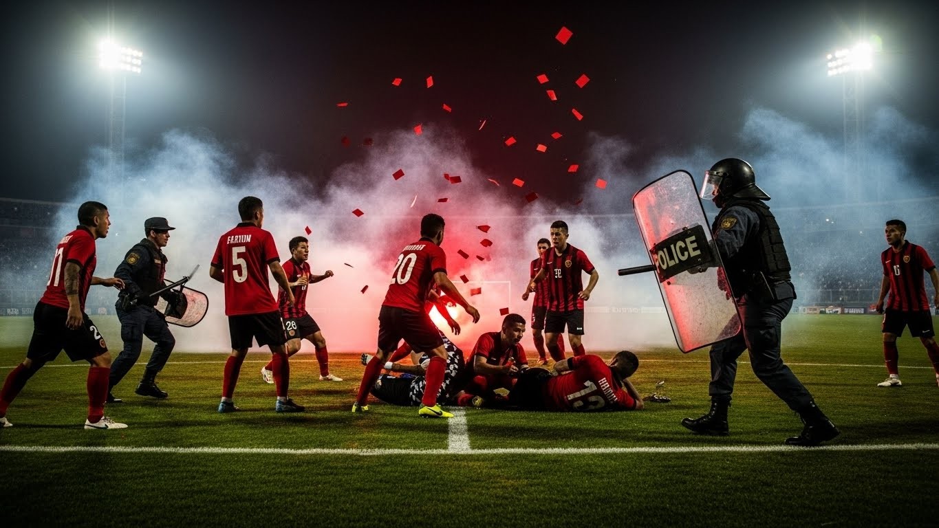 Une énorme bagarre éclate après un quart de finale de Coupe de Bolivie : 17 expulsions, gaz lacrymogène et une honte nationale. Découvrez les images choc et les dessous de ce chaos footballistique.