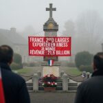 Banderole Militante sur Monument aux Morts le 11 Novembre