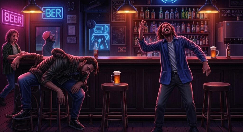 Bar Belge : Uriner sur Client Ivre, Plaisanterie ?