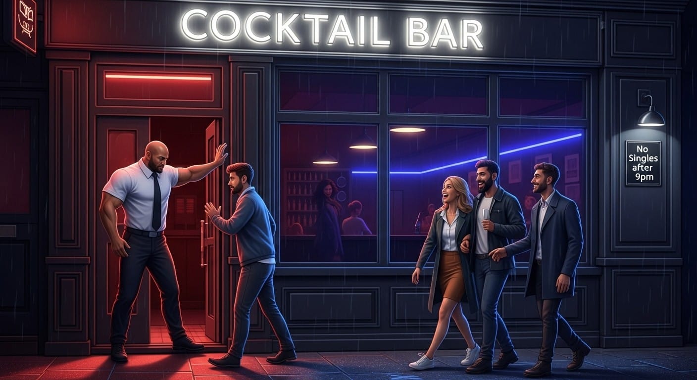 À Manchester, un bar refuse l’entrée aux clients seuls après 21h. Sécurité ou discrimination ? Décryptage d’une règle qui divise l’Angleterre et pose de vraies questions sur nos soirées.