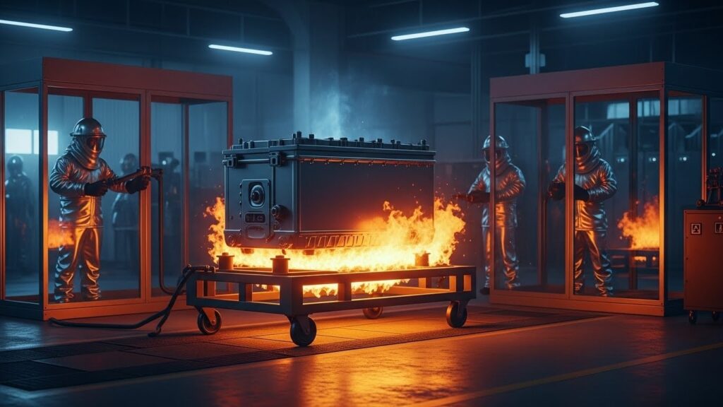 Batteries Véhicules Électriques : Le Test Ultime Face au Feu