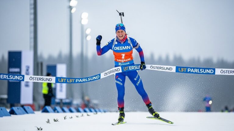 Biathlon France Victorieuse Relais Mixte Jeanmonnot Impériale