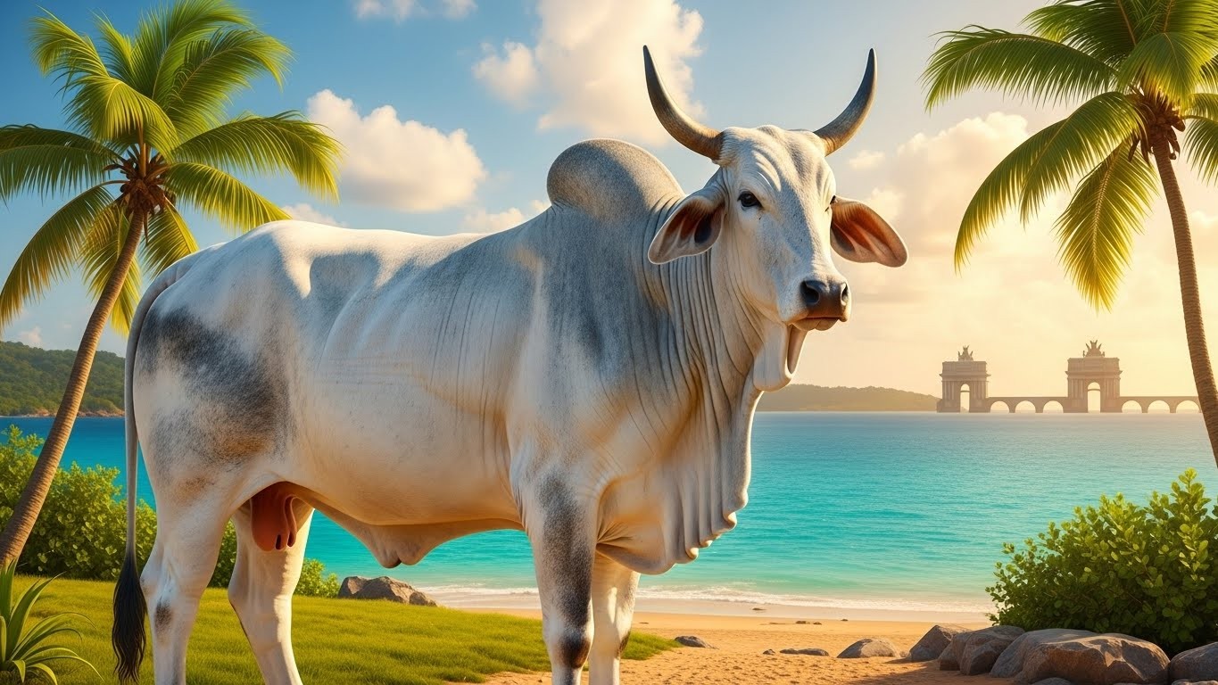 Découvrez Biguine, la magnifique vache Brahman venue de Martinique qui sera l’égérie du Salon de l’Agriculture 2026. Une première historique pour les races ultramarines !