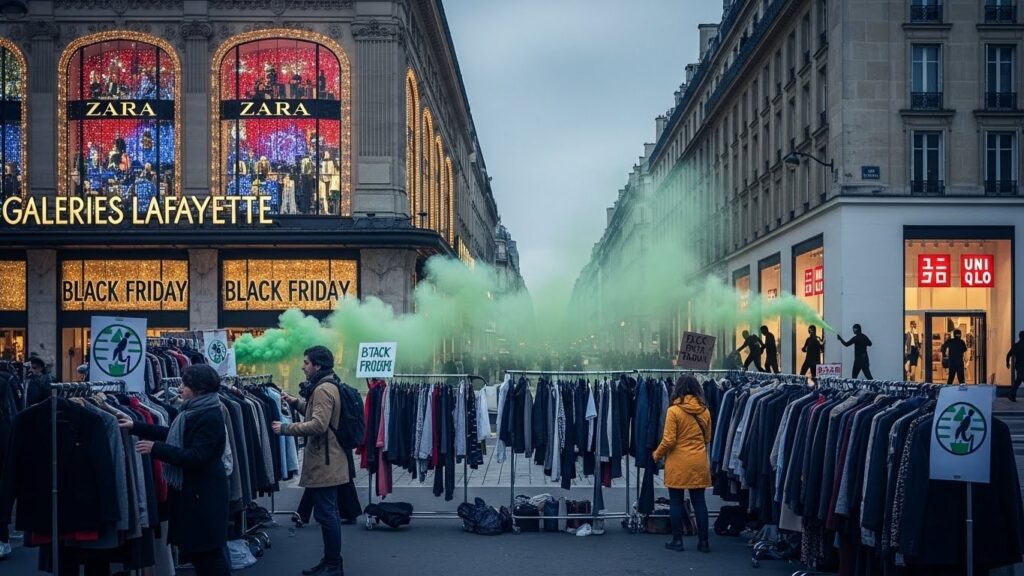 Black Friday à Paris : Extinction Rebellion Frappe Fort
