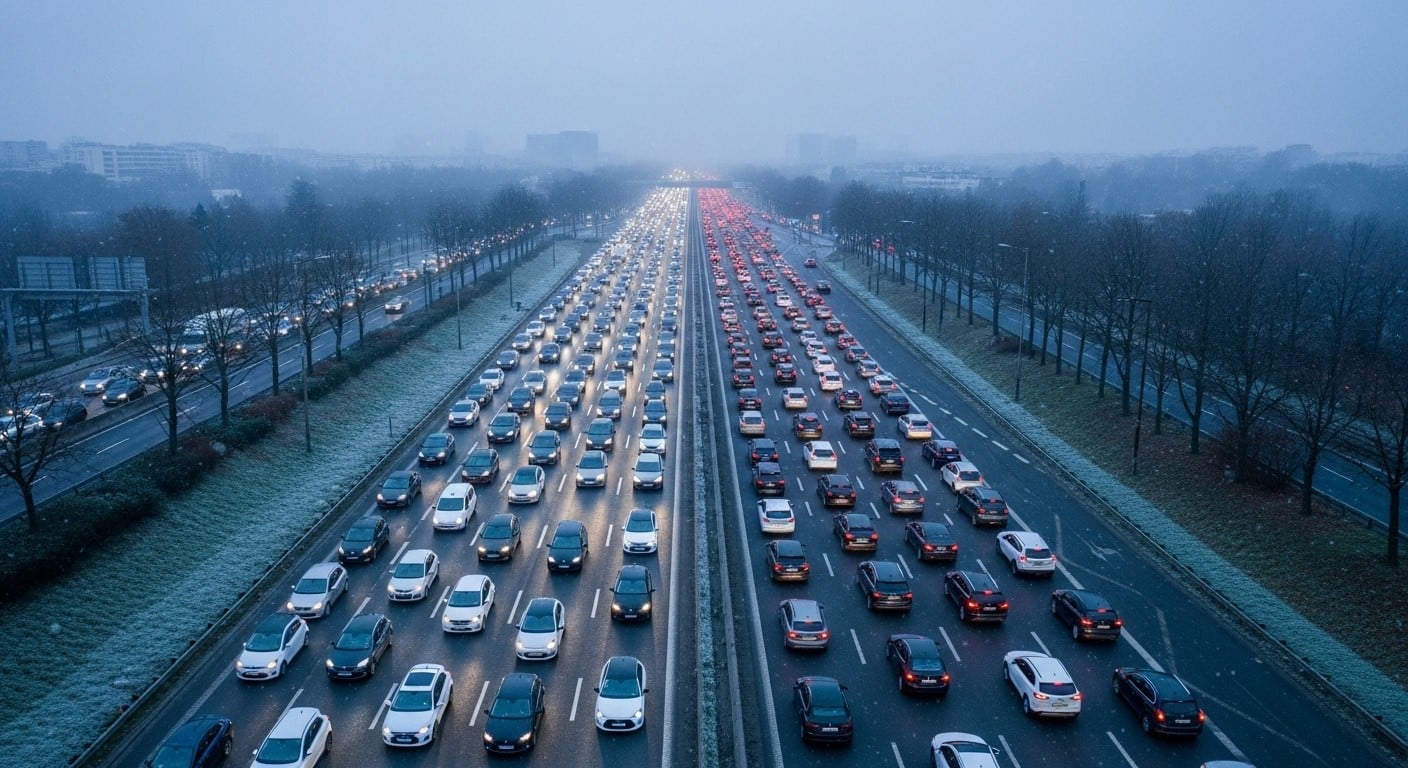 460 km de bouchons en Île-de-France ce lundi 17 novembre 2025 : froid, accidents, routes saturées… Pourquoi c’est pire que d’habitude et comment survivre à ces matins cauchemars.