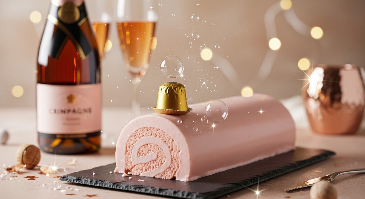 Découvrez comment un jeune pâtissier de Troyes révolutionne les fêtes avec une bûche qui contient vraiment du champagne rosé millésimé. Une création audace qui fait pétiller Noël !