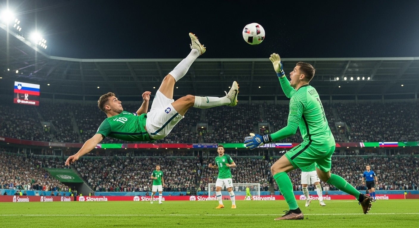 Découvrez le lob fou de Karnicnik qui lobe Oblak et élimine la Slovénie des qualifs Mondial. Un CSC hilarant en volée qui change tout pour le Kosovo !