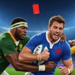 Carton Rouge Choc France-Afrique du Sud sur Ramos