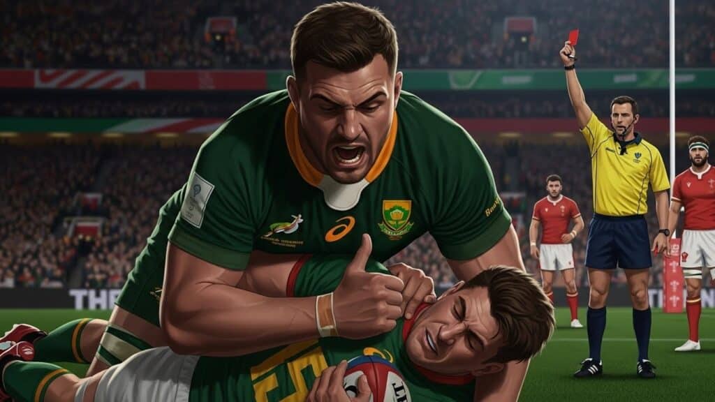 Carton Rouge pour Etzebeth : Fourchette et Suspension Record ?