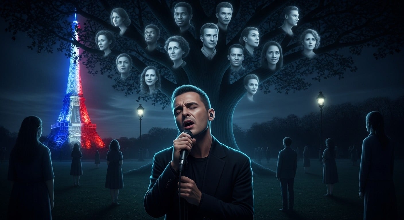 Découvrez l'émotion brute d'Eddy de Pretto interprétant "L'Absent" lors de la cérémonie du 13 Novembre. Portraits des victimes, symboles forts et hommages poignants.