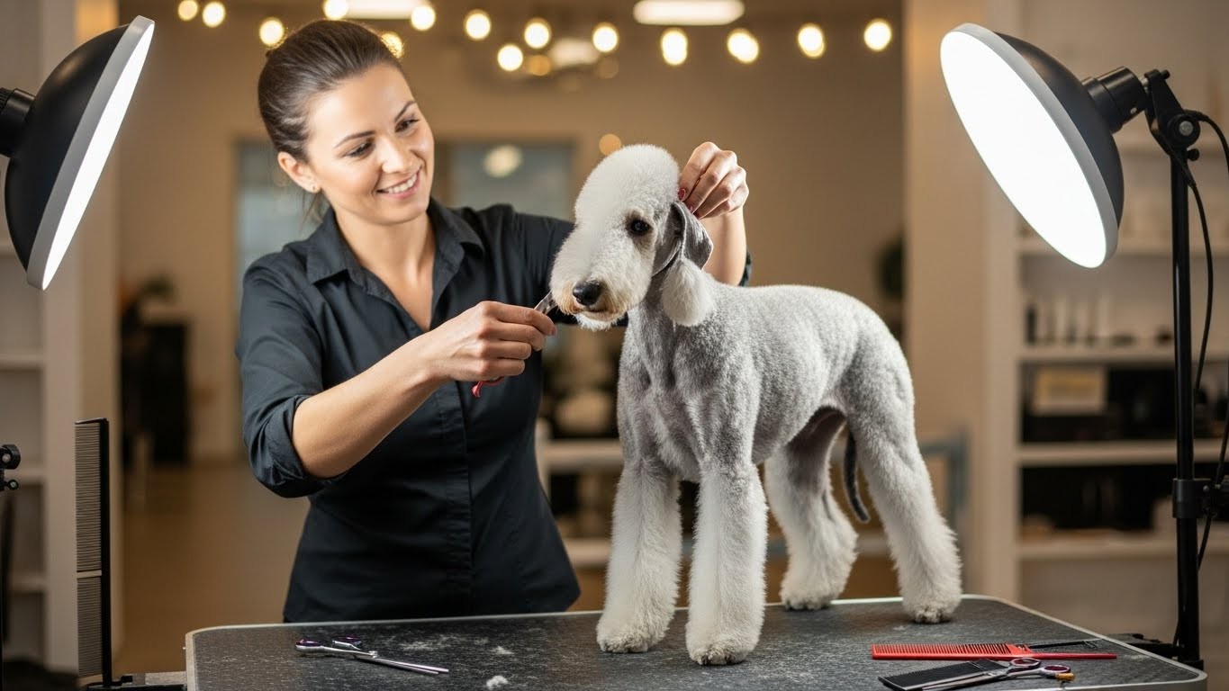 Découvrez Émilie, 35 ans, l’une des meilleures toiletteuses canines de France. De son salon à Compiègne aux podiums européens, elle excelle avec ses bedlington terriers. Une passion dévorante !