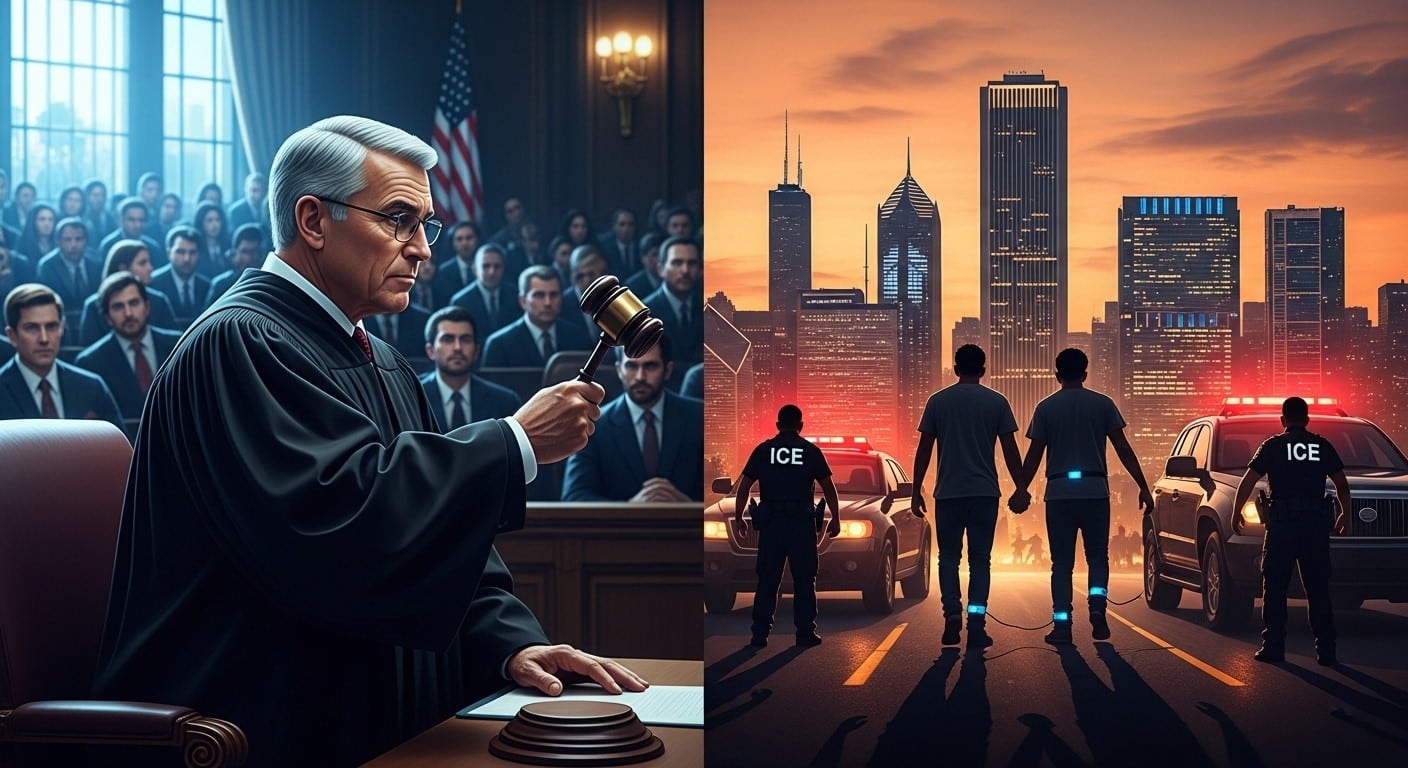 Découvrez le revers judiciaire majeur à Chicago où un juge ordonne la libération de 600 migrants arrêtés par l'ICE. Analyse des enjeux immigration et sécurité sous Trump.