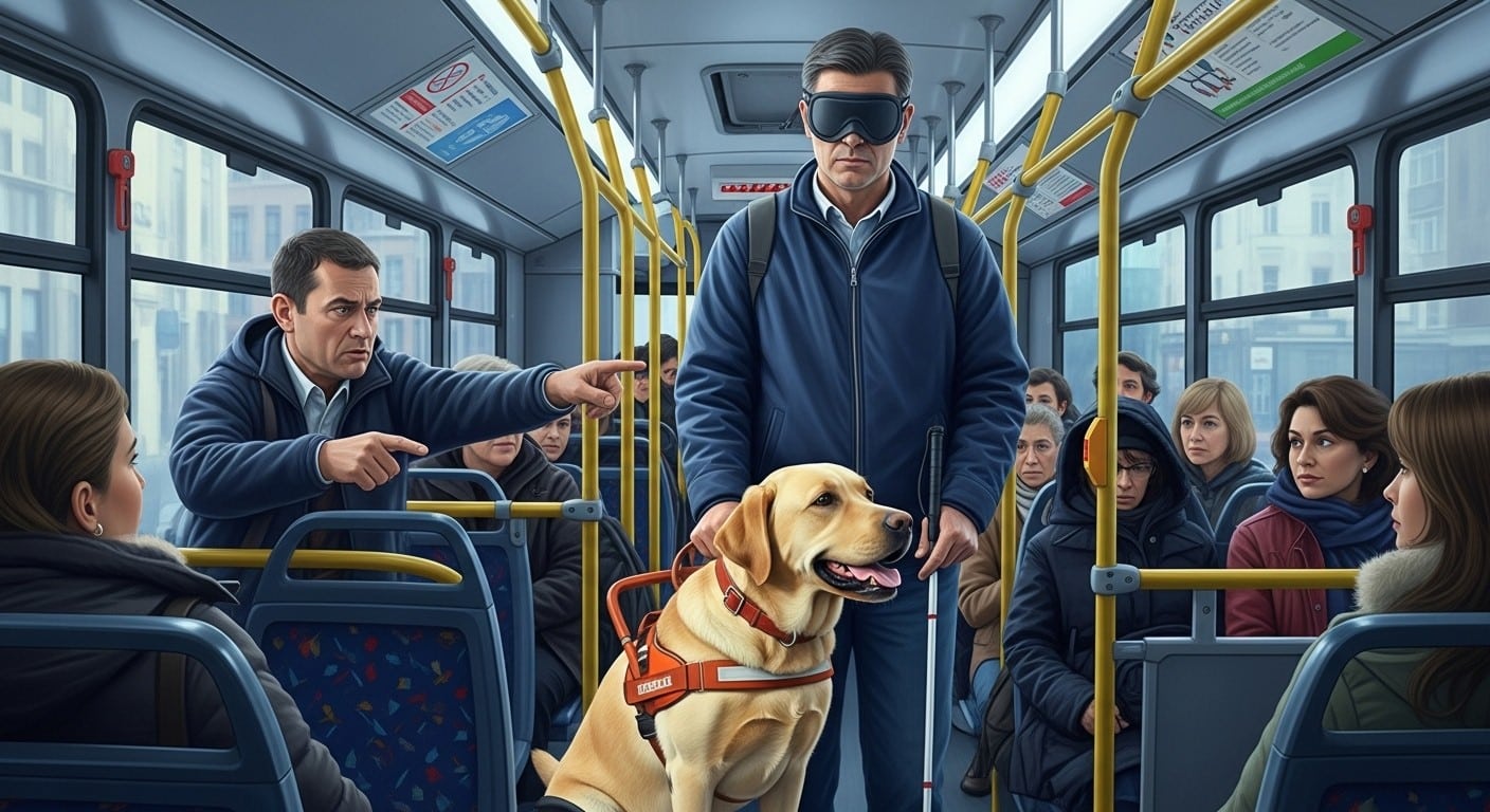 Refus dans les bus, humiliation au restaurant… Vincent, malvoyant, témoigne des discriminations malgré la loi. Un cri du cœur qui révèle une réalité choquante en 2025.