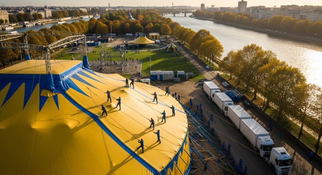 Cirque du Soleil à Chatou : Logistique Géante