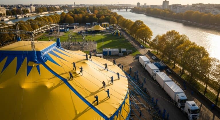 Cirque du Soleil à Chatou : Logistique Géante