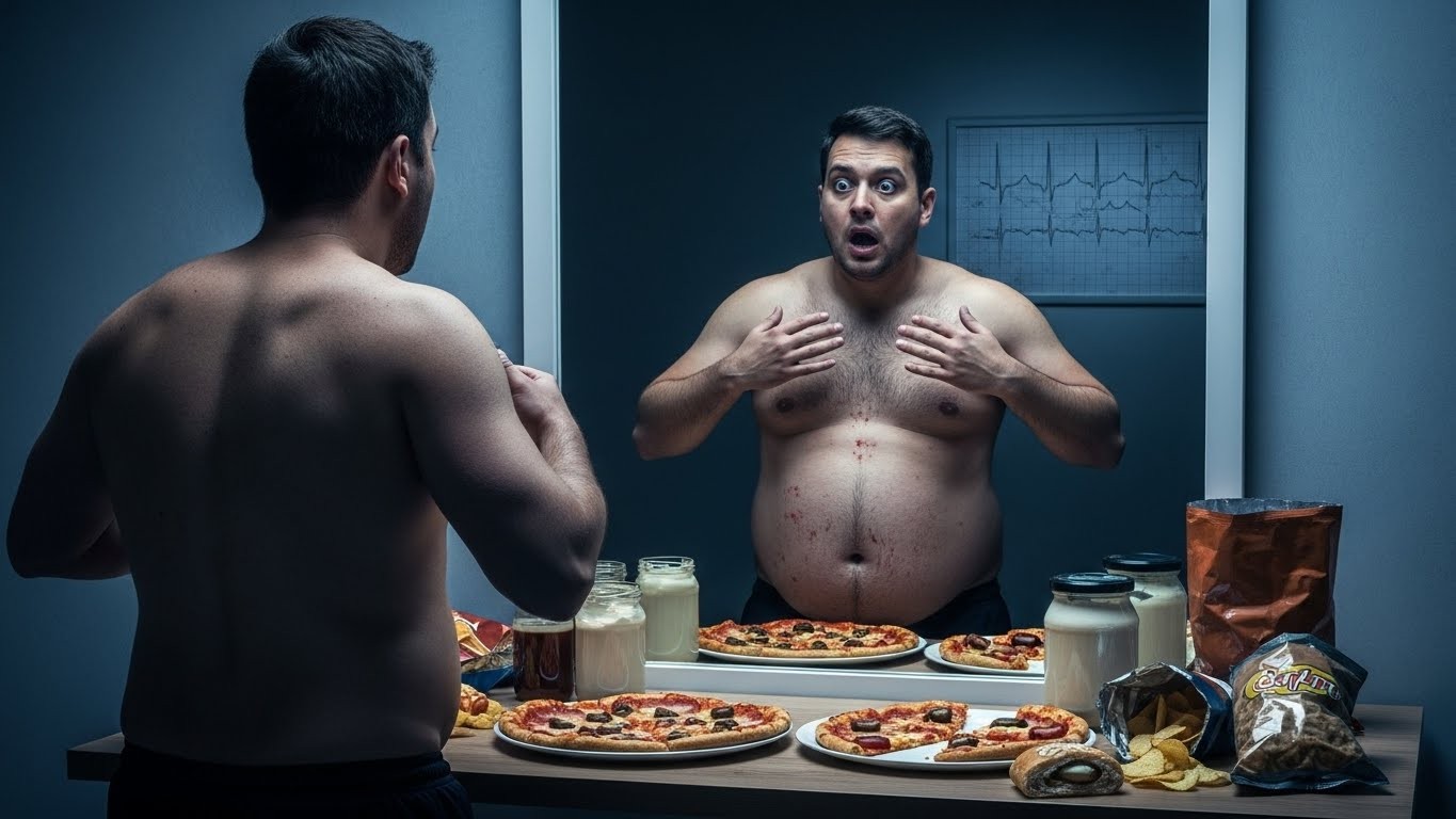 Un coach russe de 30 ans voulait prendre 22 kg exprès pour vendre son programme minceur. Il est mort d’une crise cardiaque avant d’avoir pu maigrir. Raviolis à la mayo, 10 000 calories… l’histoire choc qui fait réfléchir.