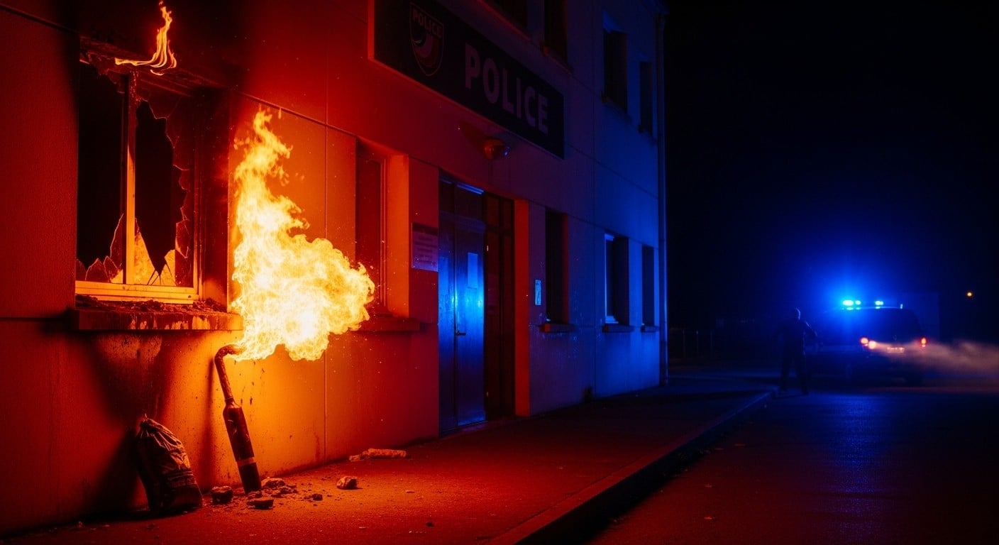 Découvrez comment un jeune de 20 ans a lancé un cocktail Molotov sur un commissariat d'Herblay pour se venger d'un contrôle routier. Condamné à 2 ans ferme. Détails exclusifs et analyse.