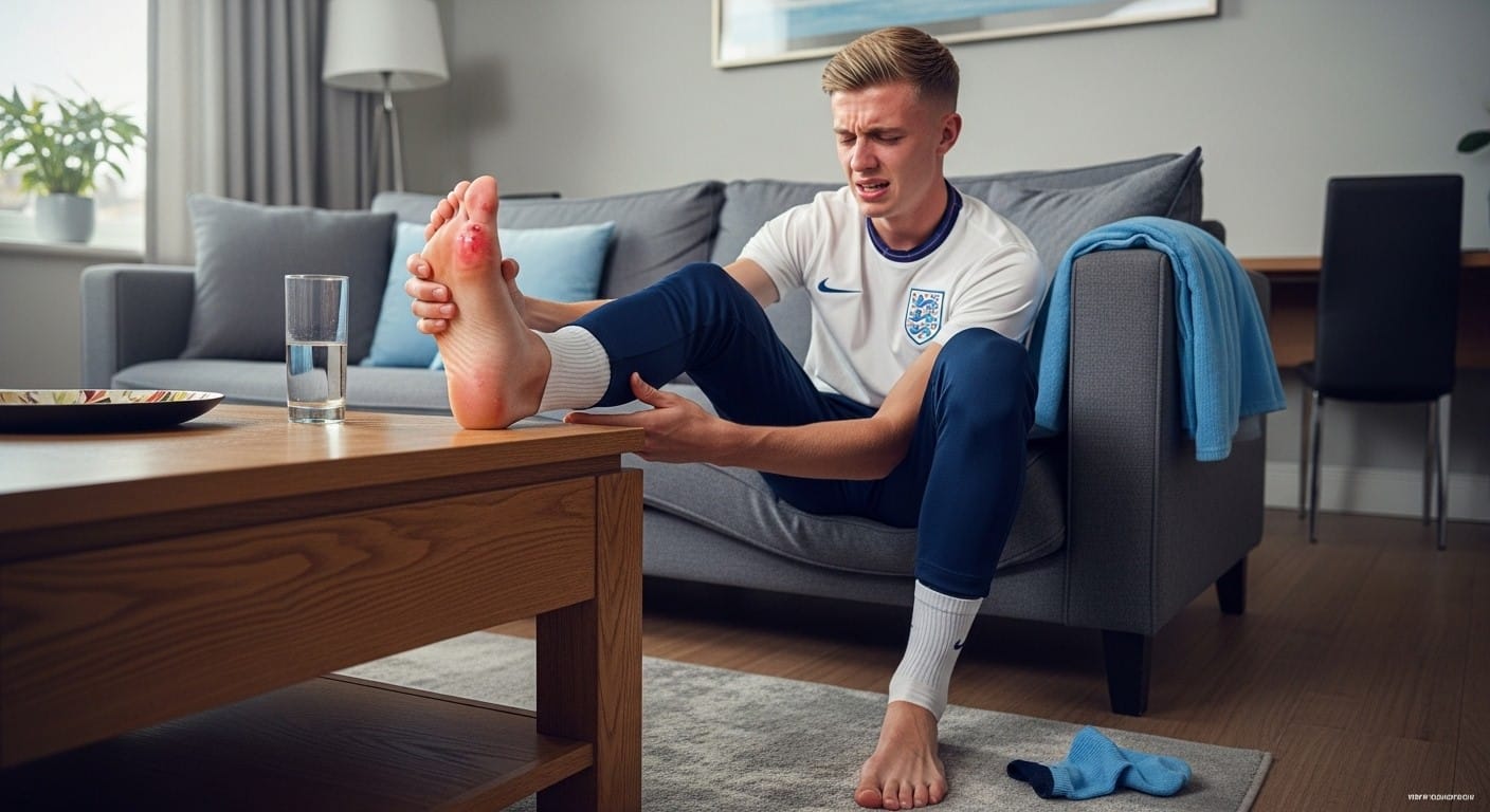 Découvrez comment Cole Palmer, star de Chelsea et 8e au dernier Ballon d’Or, s’est fracturé un orteil en se cognant le pied à la maison. Une blessure stupide qui le prive de Barça et Arsenal.