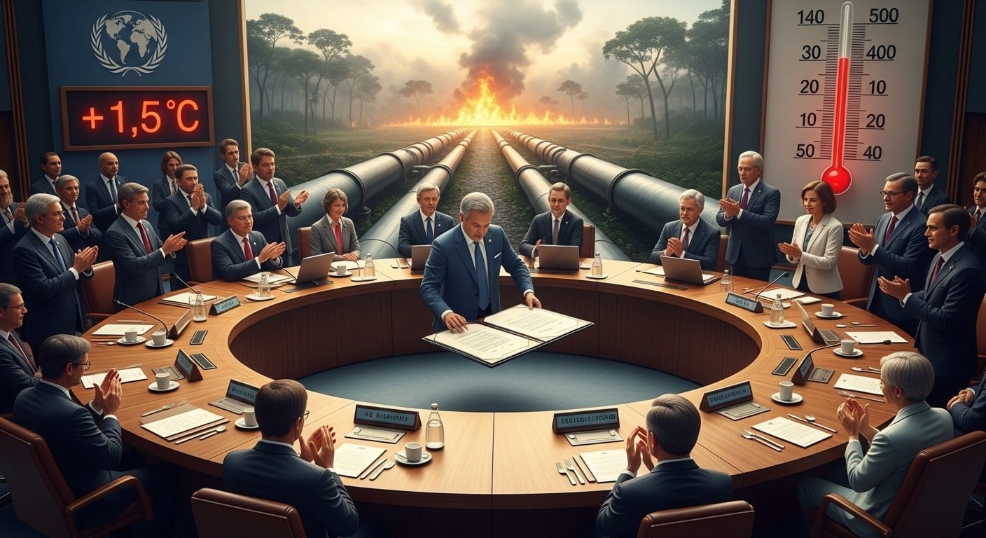 L’accord de la COP30 à Belém est adopté à l’unanimité mais déçoit sur les énergies fossiles. Triplement de l’aide aux pays en développement, réactions contrastées en Europe, au Brésil et en Chine. Analyse complète.