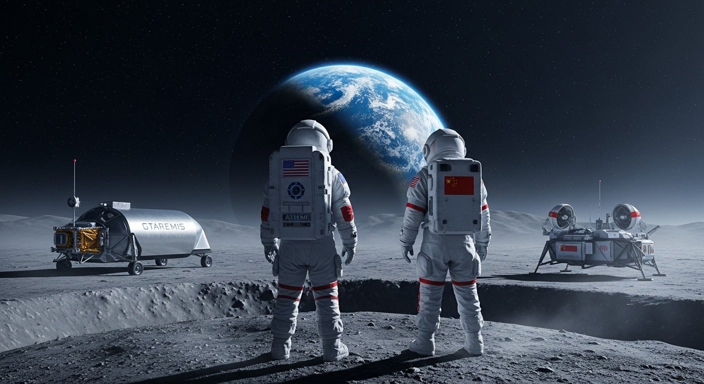 2028, l’année décisive : États-Unis et Chine visent le même horizon lunaire. Retards américains, ambition chinoise dévorante… Qui posera le premier pied sur la Lune depuis 1972 ? Analyse complète.