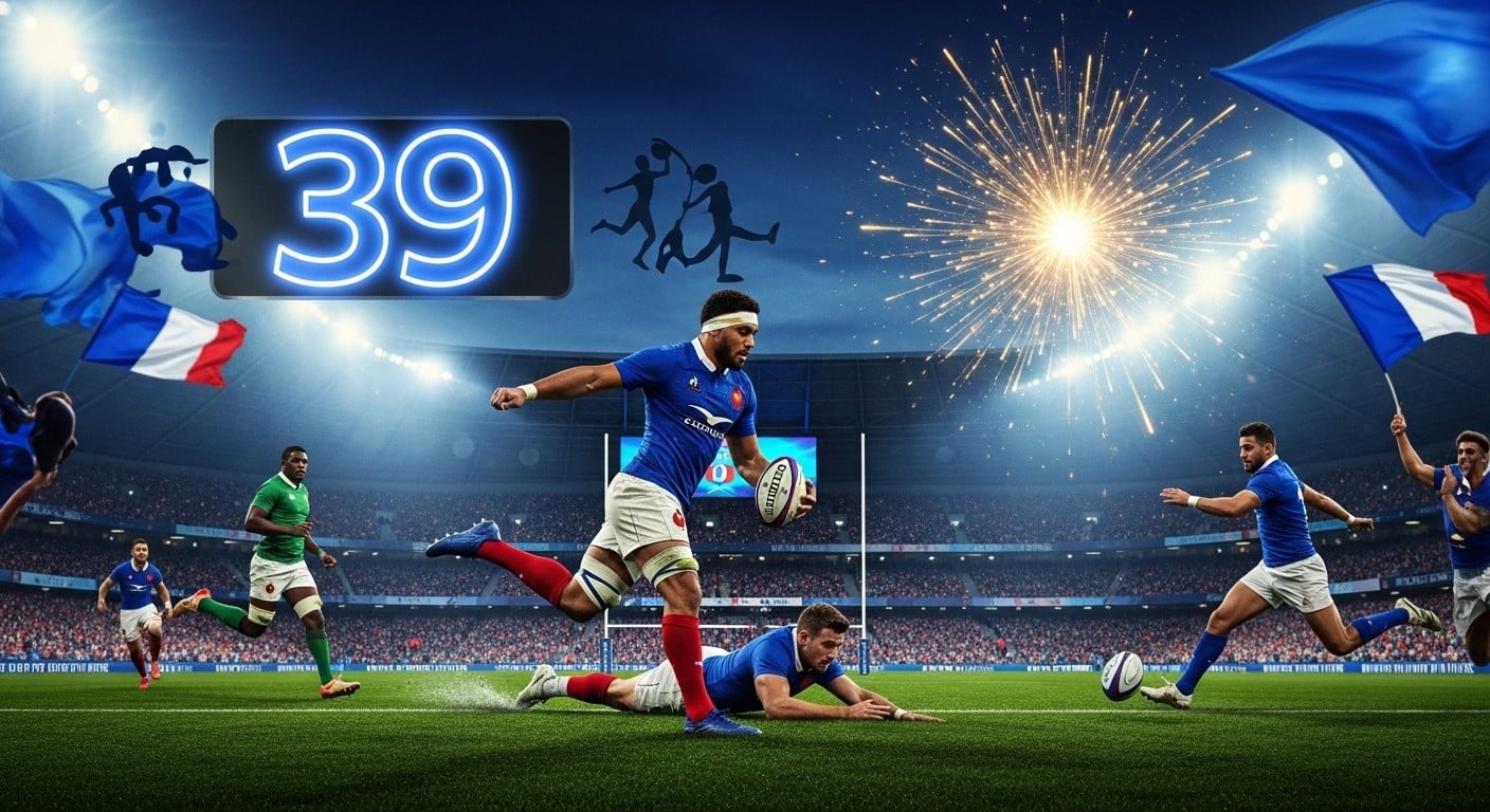 Découvrez comment Damian Penaud est devenu le seul recordman d'essais du XV de France face à l'Afrique du Sud. Analyse complète d'un exploit historique en rugby.