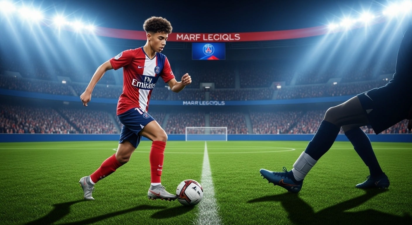 Découvrez David Boly, 16 ans, latéral droit prometteur du PSG retenu par Luis Enrique pour Lyon malgré la blessure d'Hakimi. Portrait d'une étoile montante.