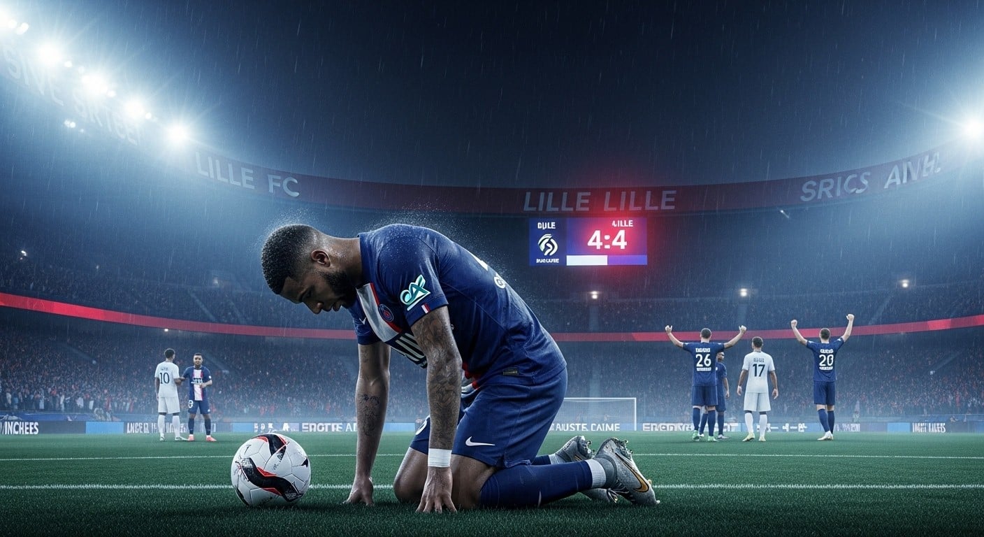 Le Paris FC s’incline lourdement 4-2 face à Lille avec une défense en carton et deux nouvelles blessures. Analyse complète d’un match qui fait mal au classement avant la trêve.