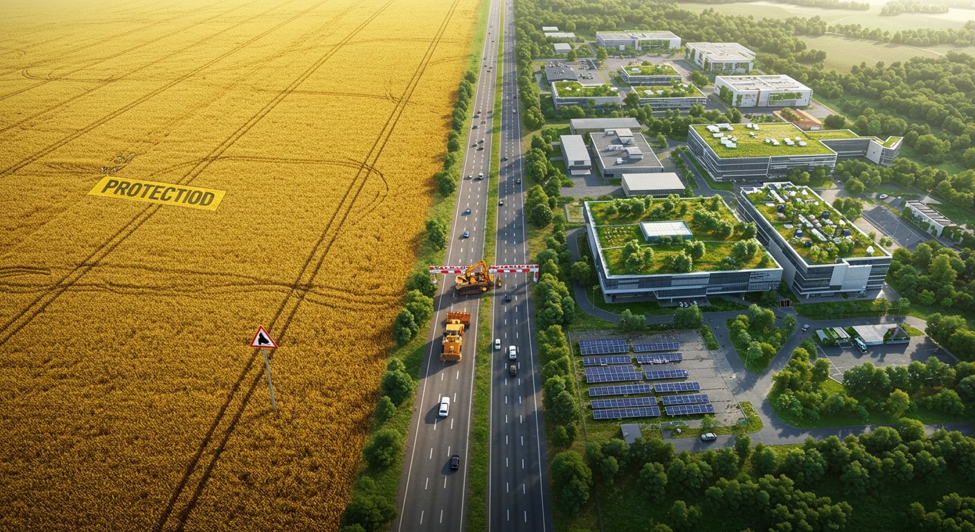 Découvrez le virage écologique des zones d'activités dans le Val-d'Oise : développer l'économie sans grignoter les terres agricoles. Un défi complexe entre promesses et réalité terrain.