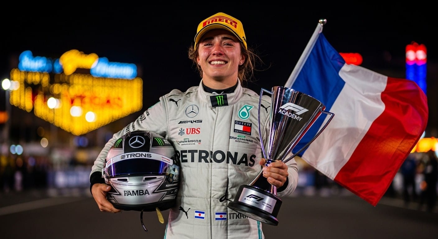 À 21 ans, Doriane Pin remporte la F1 Academy 2025 à Las Vegas et entre dans l’histoire du sport auto français. Découvrez son parcours fulgurant, ses larmes de joie et ce que ce titre change pour les femmes en Formule 1.